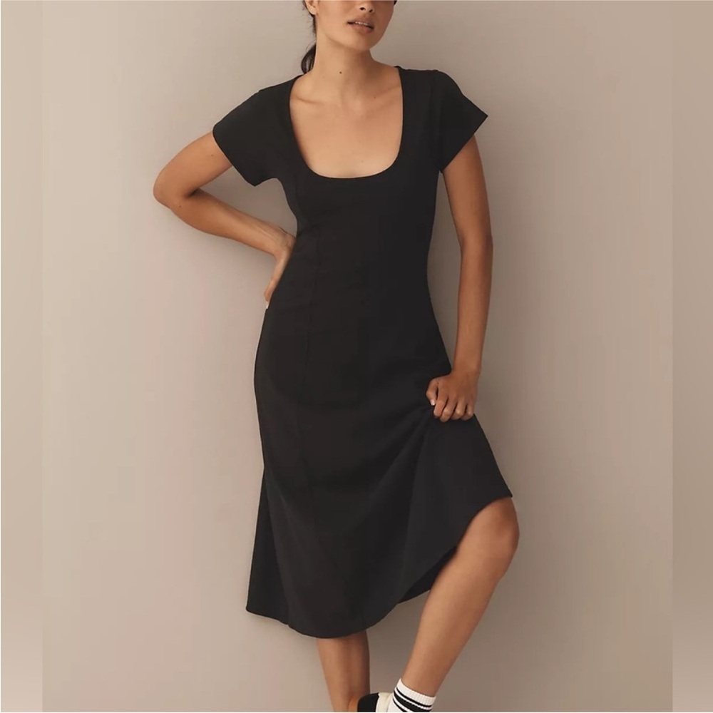 Nation Ltd Womens Mariana Midi Dress Black Size Small Like New